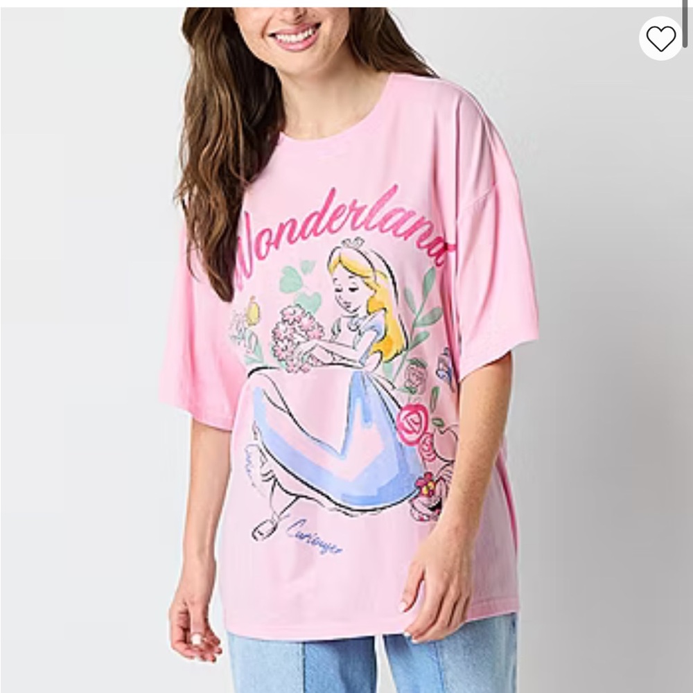 Oversized Alice in Wonderland Graphic T-Shirt